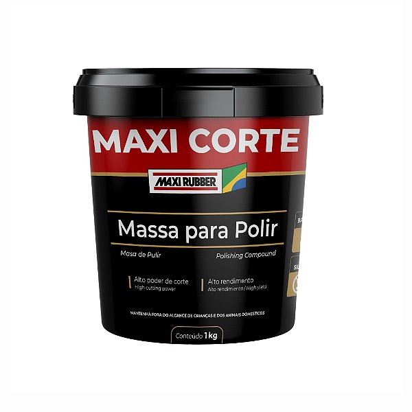 Maxi Corte Massa de Polir Base Água 1kg Maxi Rubber