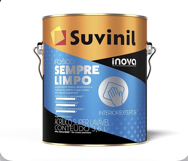 Tinta Acrílica Fosco Sempre Limpo 3,6L