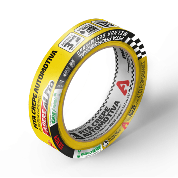 FITA CREPE AUTOMOTIVA AMARELA 24mmx40m