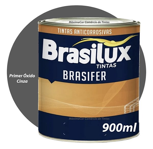 Primer Óxido Industrial Brasifer 900ml CINZA Brasilux