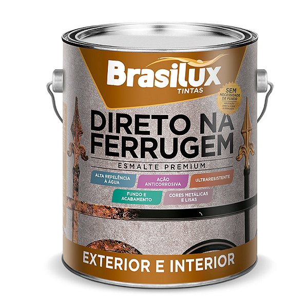 BRASILUX DIRETO NA FERRUGEM PRATA 3,6L