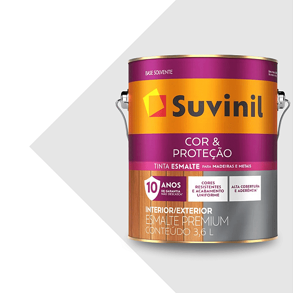 Esmalte Suvinil Cor & Proteção Acetinado Base Solvente Branco 3,6L