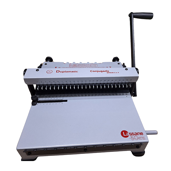 PERFURADORA E FECHADORA MANUAL DUPLAMATIC CONJUGADA 2X1 OFÍCIO 15 FOLHAS