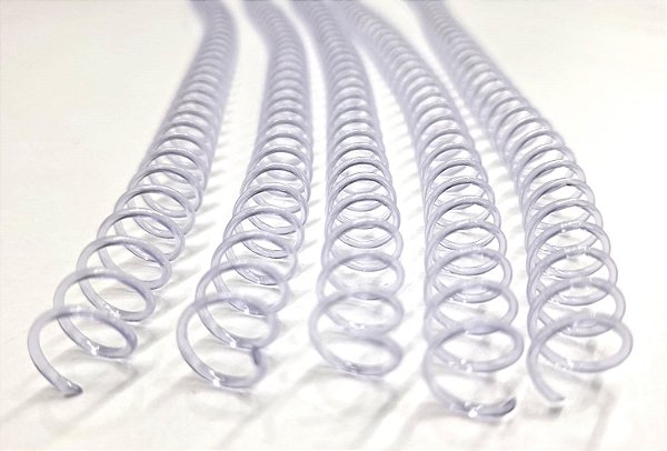ESPIRAL PARA ENCADERNAÇÃO 7MM INCOLOR COM 100 UNIDADES