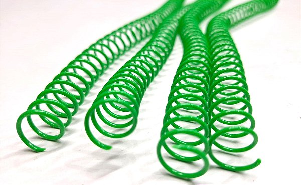 ESPIRAL PARA ENCADERNAÇÃO 7MM VERDE COM 100 UNIDADES