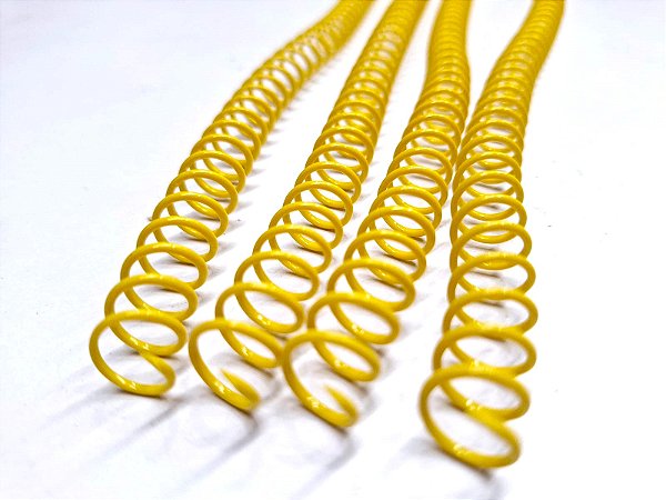ESPIRAL PARA ENCADERNAÇÃO 7MM AMARELO COM 100 UNIDADES