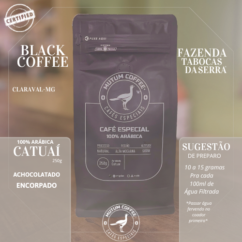 Café Especial Black Coffee 2 da Mutum Coffee 250g