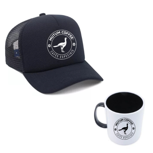 Kit Boné Mutum Coffe Marinho + Caneca