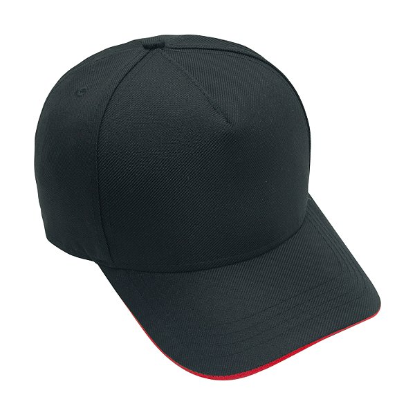 BONE FECHADO PRETO ABA SANDUICHE  PERSONALIZADO