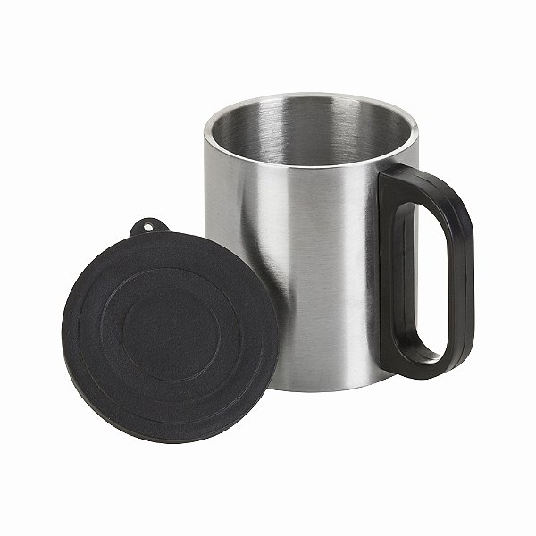 CANECA INOX COM TAMPA 180ML  PERSONALIZADO