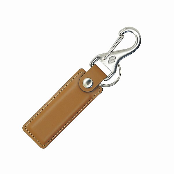 CHAVEIRO COURO LEGITIMO RETANG.  PERSONALIZADO