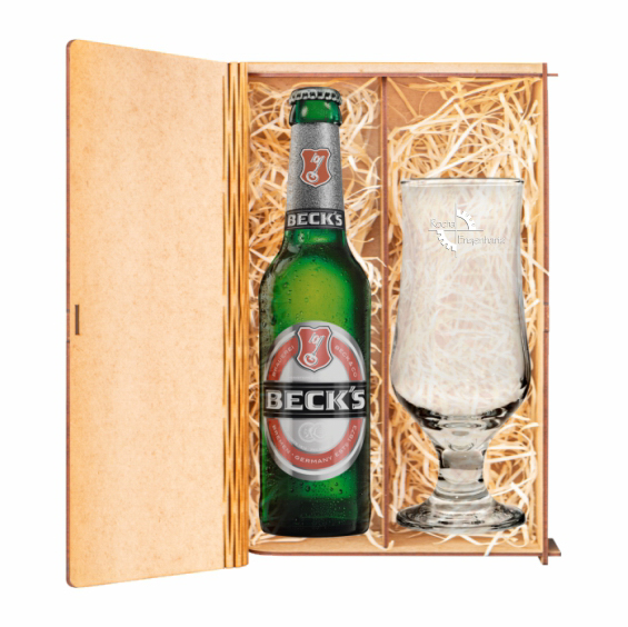 KIT CERVEJA 01 TAÇA 280ML VIDRO  PERSONALIZADO