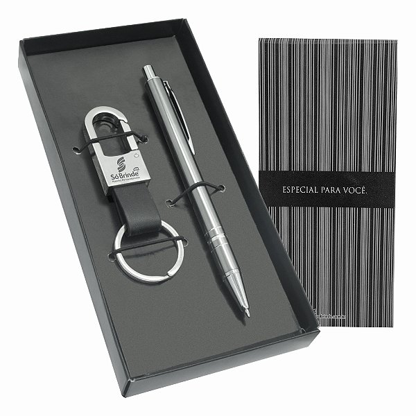 KIT EXEC CANETA SBI 30 + CHAVEIRO  PERSONALIZADO