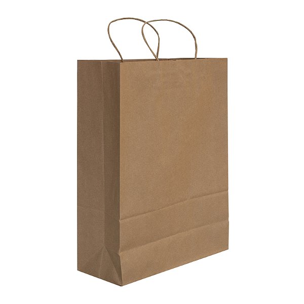 SACOLA PAPEL ALÇA TORCIDA 26,5X31X10CM KRAFT 0  PERSONALIZADO