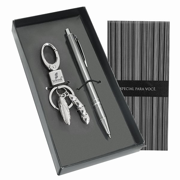 Kit Exec. Caneta Meta e Chaveiro Agro