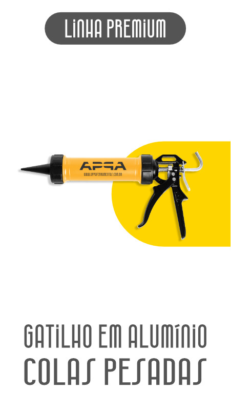 Aplicador Premium de Silicone e PU 400ml - Gatilho em ALUMÍNIO