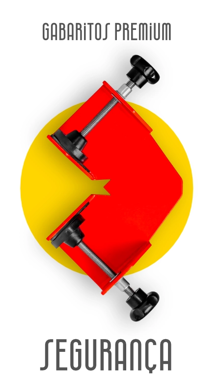 Gabarito Morsa 90 Graus Para Vidros Madeira, Metal e PVC