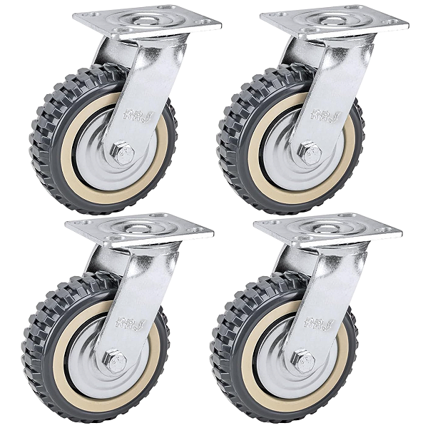 Rodinhas para moveis pesados Pneumatica Giratoria 6polegada 4Und - RRJ