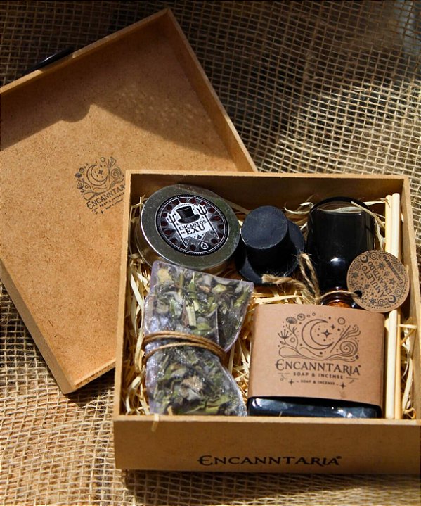Kit Encantos de Exú Poder, Proteção e Abertura de Caminhos (produto vegano)