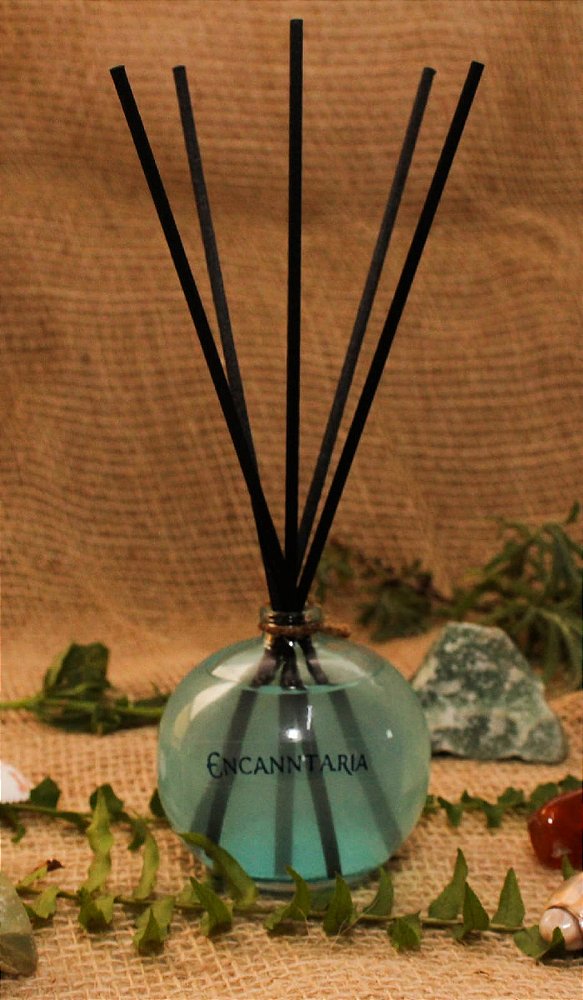 Difusor de aromas Borboletas Encantadas Erva Doce e Óleo Essencial Lemongrass e cristal de quartzo