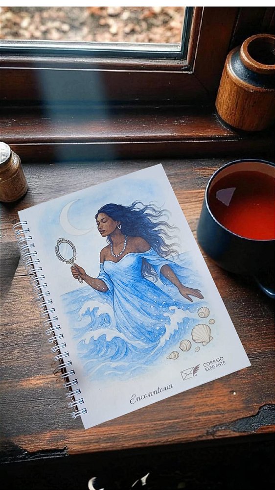 Caderno Iemanjá A5 – Capa Dura Fosca, 120 Páginas pólen