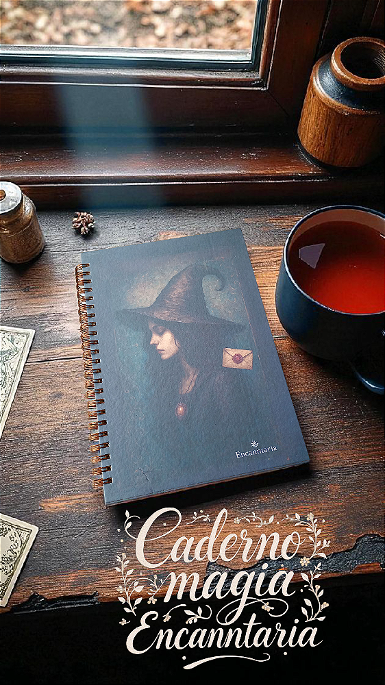 Caderno Grimório  Magia Encanntaria A5, papel pólen