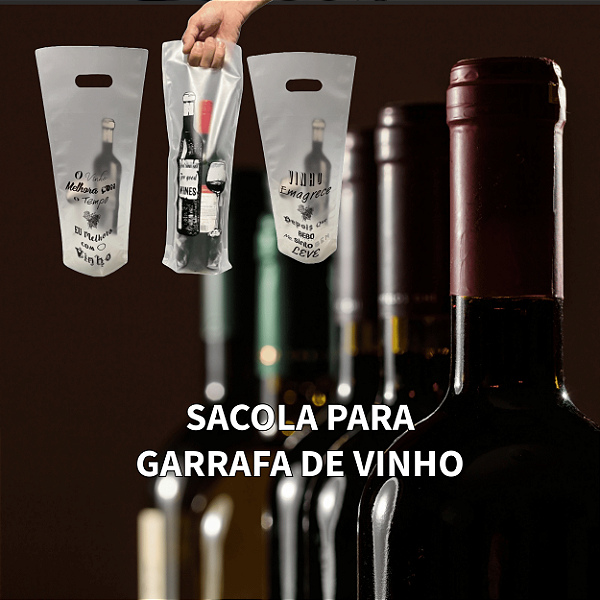 Sacola Para Transportar Vinho E Bebidas Diversas - 50 Unidades