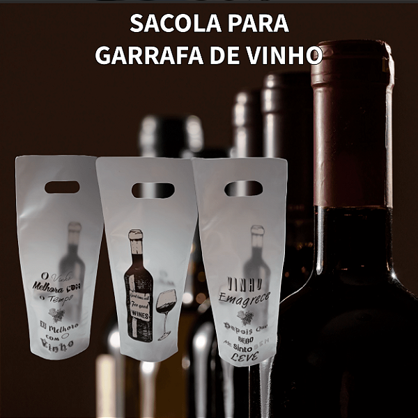 Sacola Para Vinho E Bebidas Diversas / Inclusive Transporte, Presente - 100 Unidades