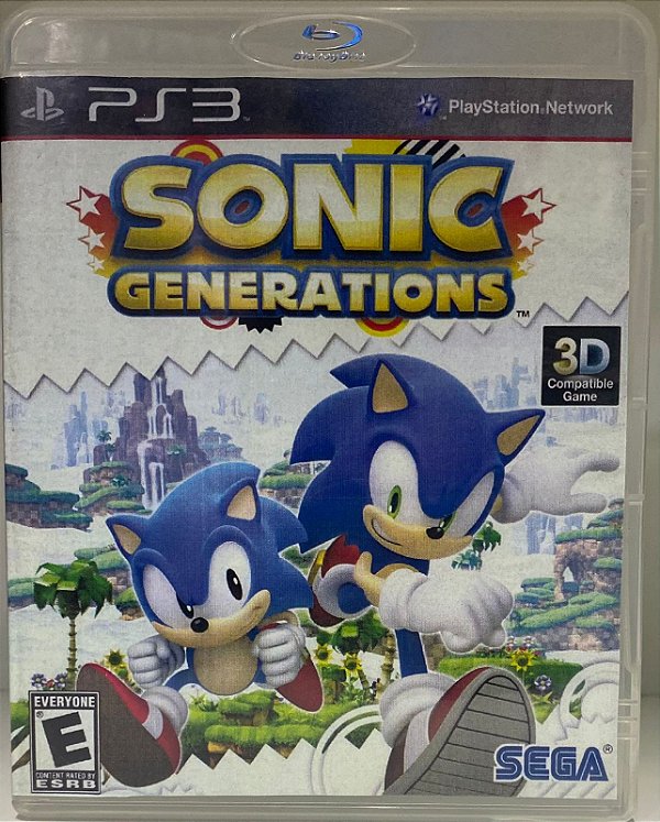 Sonic Generations (capa reimpressa) - PS3 - Original