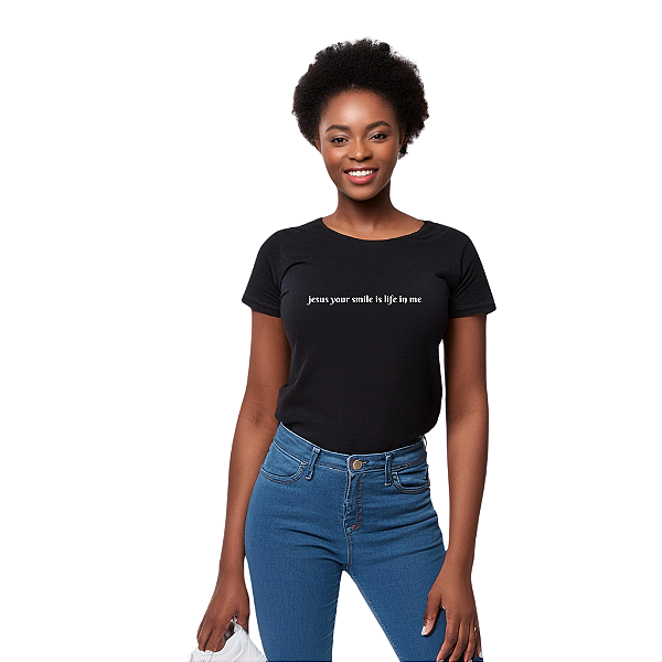 Camiseta Algodão Feminina - SMILE