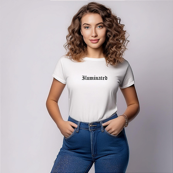 Camiseta Algodão Feminina - ILUMINADO