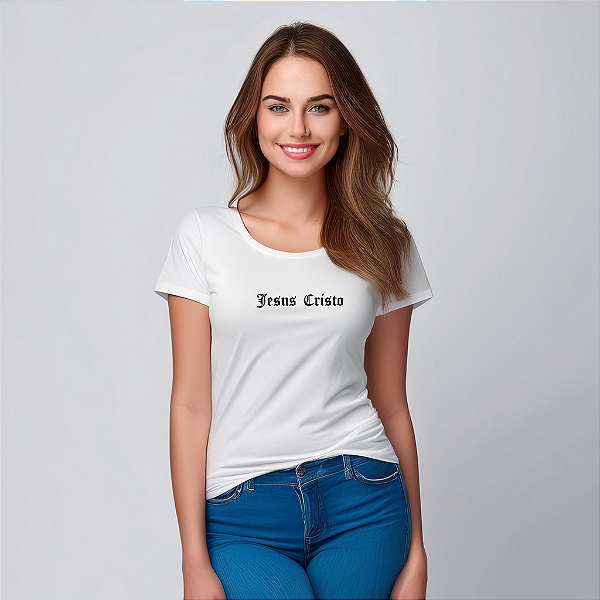 Camiseta Algodão Feminina - JESUS CRISTO