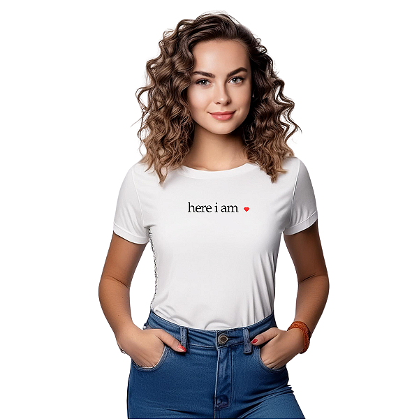 Camiseta Algodão Feminina - HERE