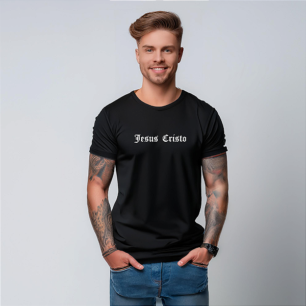 Camiseta Algodão Masculina -JESUS CRISTO