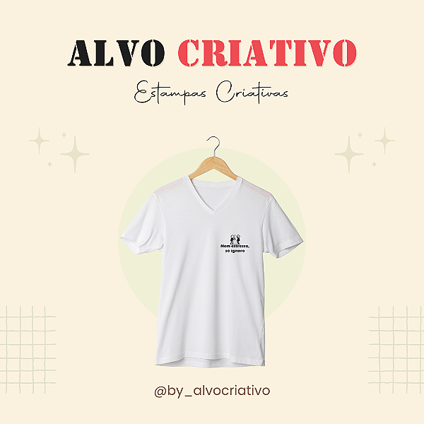Camiseta Baby Look - Gola V  - Tema "Stress"