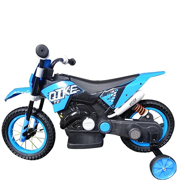 Mini moto cross eletrica azul 6 V - importway
