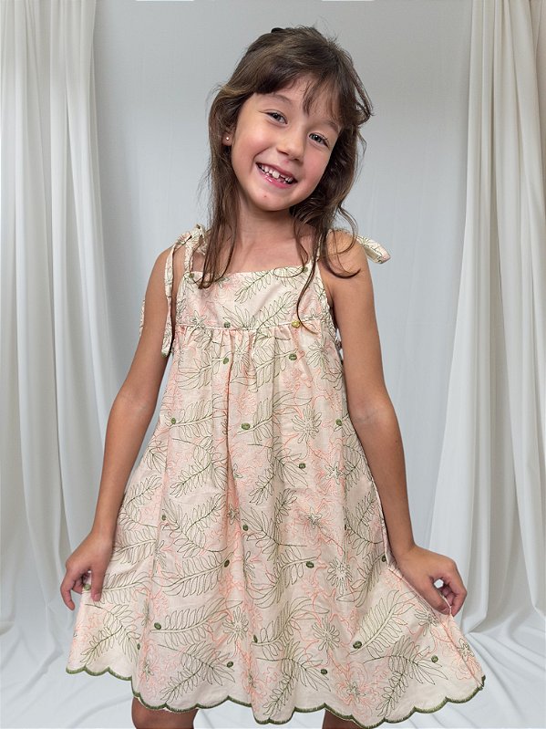 Vestido Laise Bordado Verde