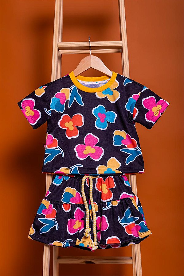 CONJUNTO BAMBOLÊ FLOR DE OUTONO