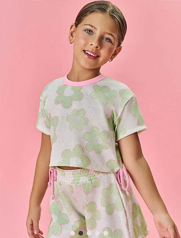 CONJUNTO FLORAL VERDE