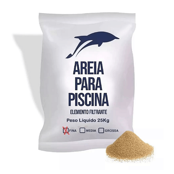 Areia fina para filtro de piscina areitec