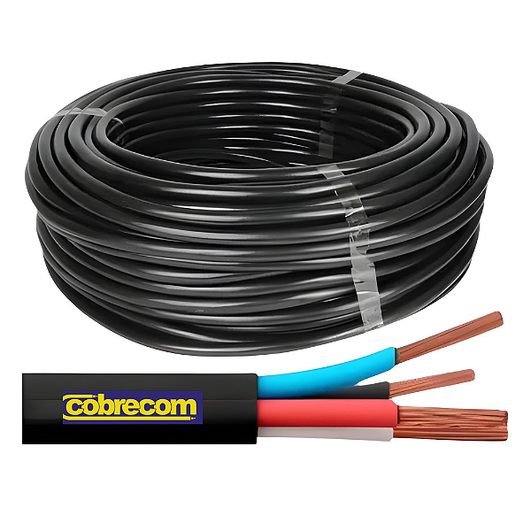 Cabo pp flex 4 X 1,5 mm  preto cobrecom
