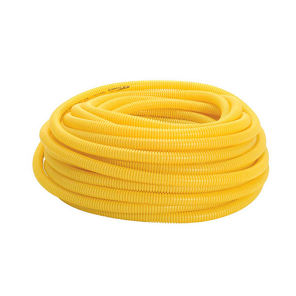 Conduite eletroduto corrugado amarelo 32 mm 50 m plastinuik