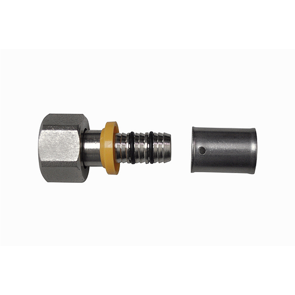 Conector roscável fêma móvel para gás 6 mm X 1/2" astra