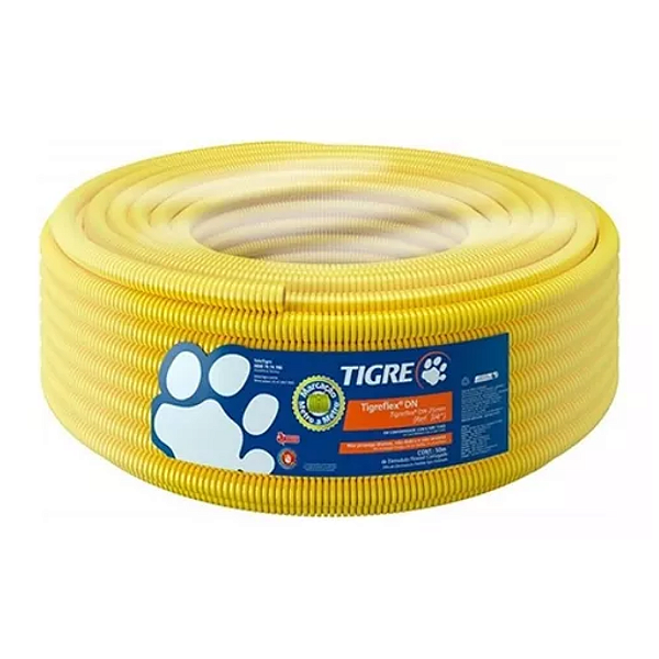 Eletroduto corrugado amarelo  32 mm 25 m tigre