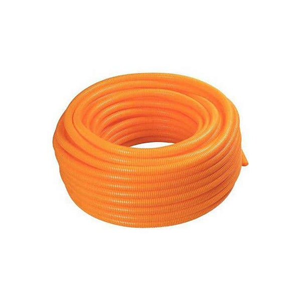 Eletroduto corrugado laranja 25 mm 50 m plastiniuk
