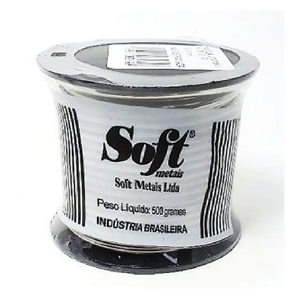 Estanho 2,4mm soft metais 500g