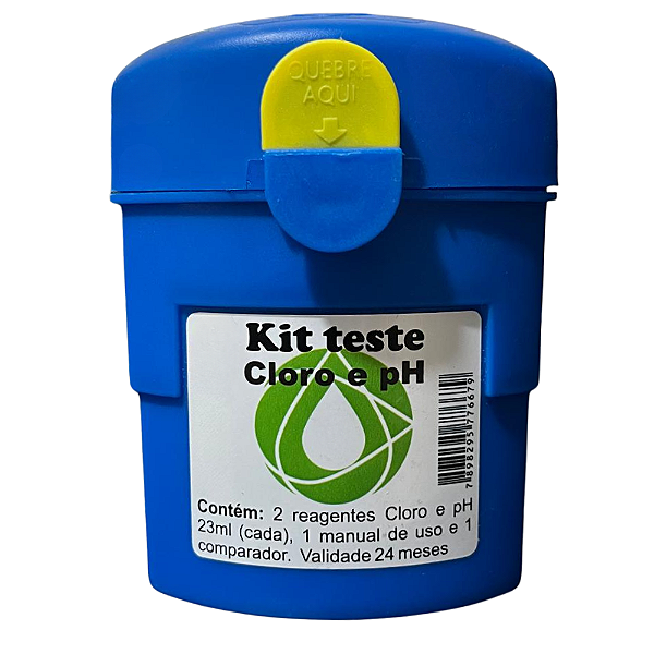 Estojo de teste e analise de ph e cloro organicoat