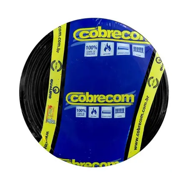 Fio flex 4,0 mm preto cobrecom
