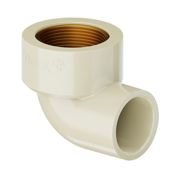 Joelho cpvc trans 90 22 mm X 1/2  tigre