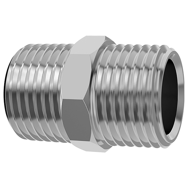Niple duplo cromado 1/2" blukit
